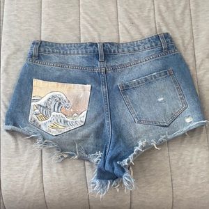 Hand painted pocket shorts